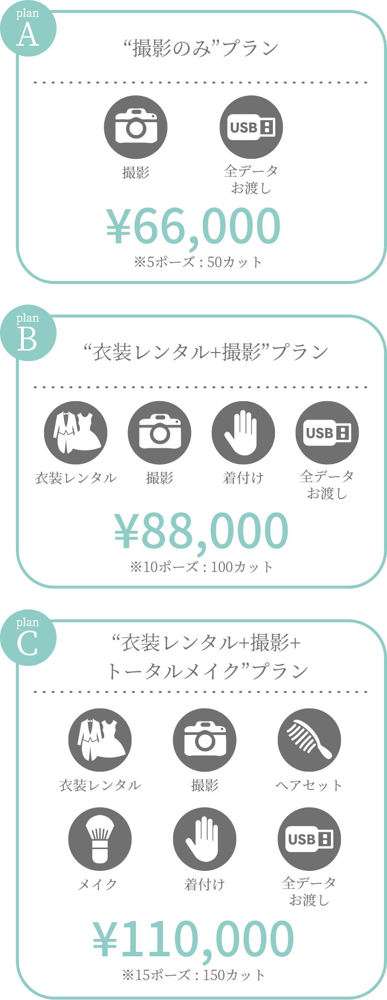 洋装婚の撮影プラン